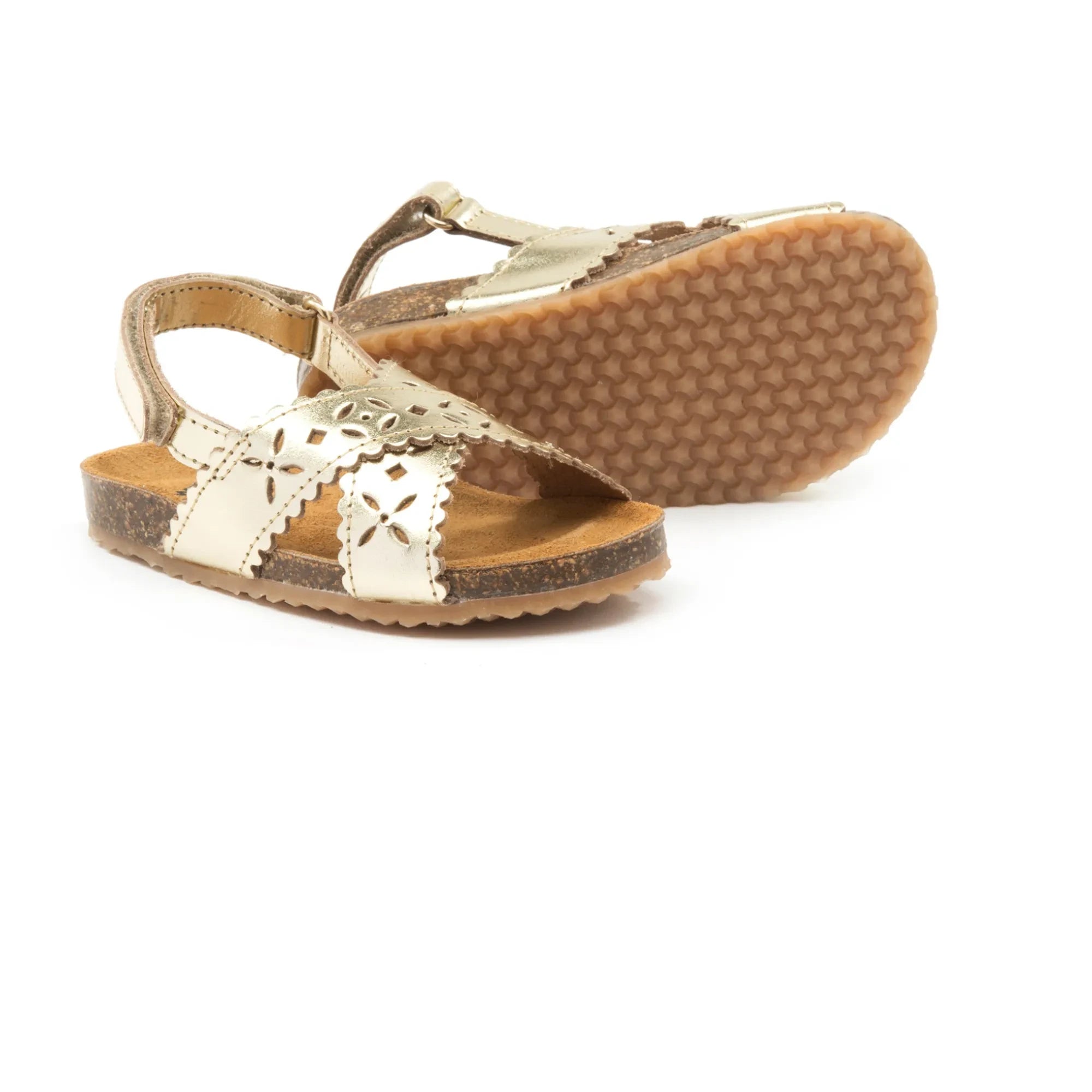 Pèpè - Two Con Me - Sandalias con tiras cruzadas perforadas | Oro