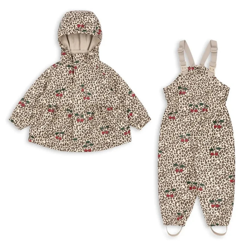 Konges Sløjd - Conjunto impermeable con estampado de leopardo | Beige