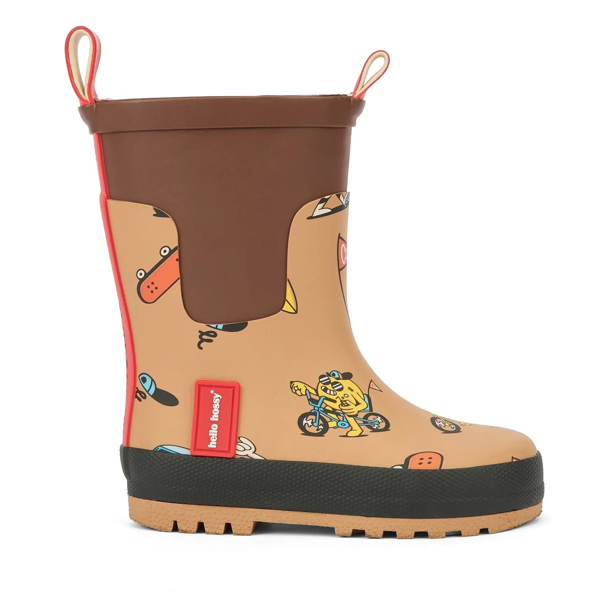 Hello Hossy - Botas de agua Mascots Ride | Marrón