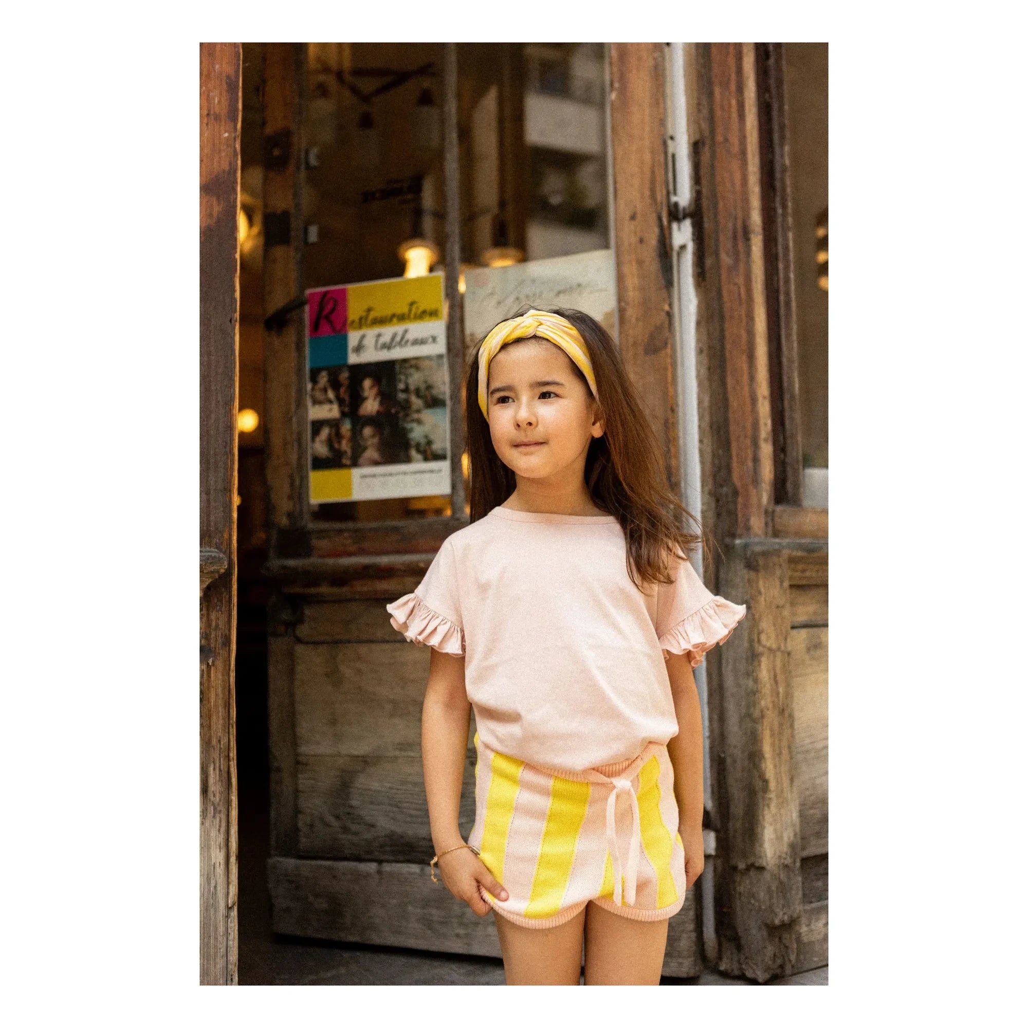 Louis Louise - Diadema de rayas Francesca | Amarillo