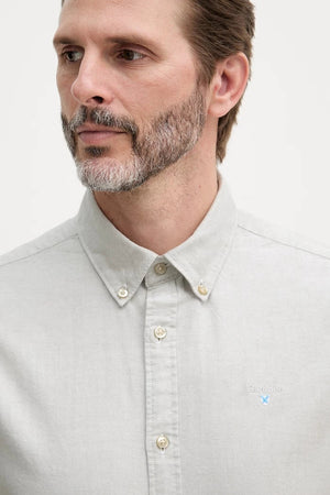 Camisa de hombre Barbour de algodón Oxford Oxtown de manga corta entallada