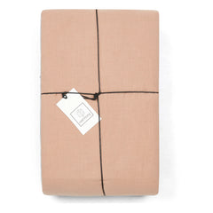 Haomy - Funda Nórdica de Voile de Algodón Lisa | Beige Rosado