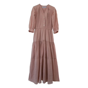 THEAVANT - Vestido de Gasa Joana Pamuk | Beige