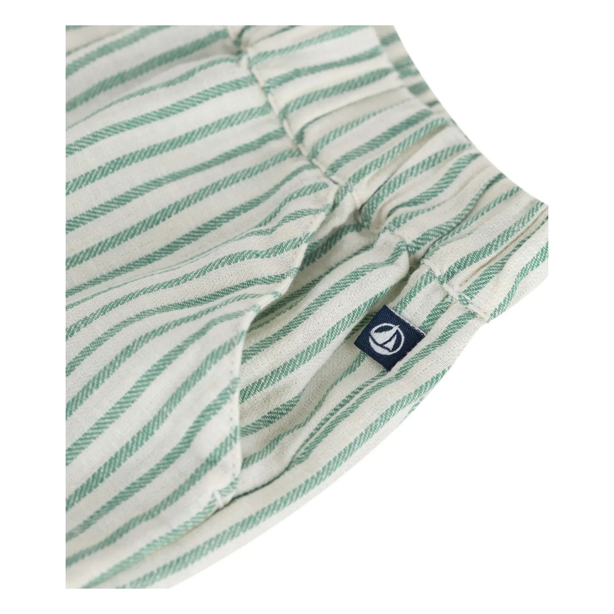 Petit Bateau - Pantalones cortos de lino a rayas | Verde