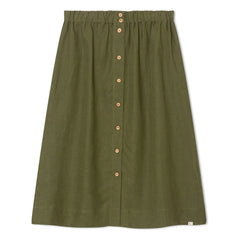 Matona - Falda Midi de Lino | Olive