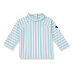1+ in the family - Camiseta UV con rayas Telmo | Verde Almendra