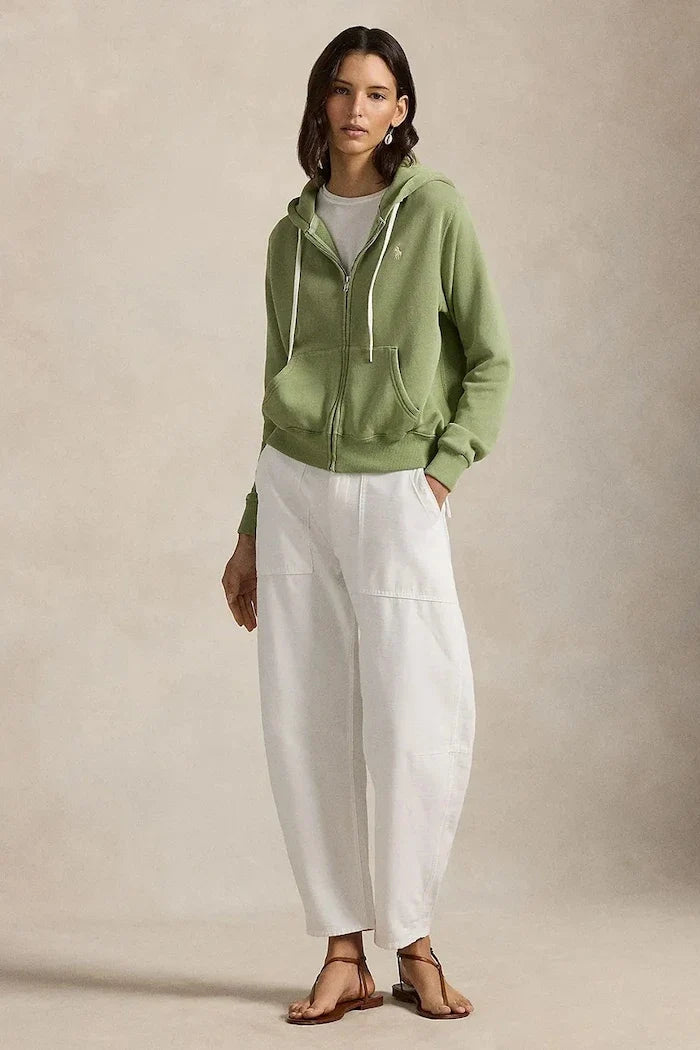 Sudadera con capucha y cremallera de algodón para mujer Polo Ralph Lauren