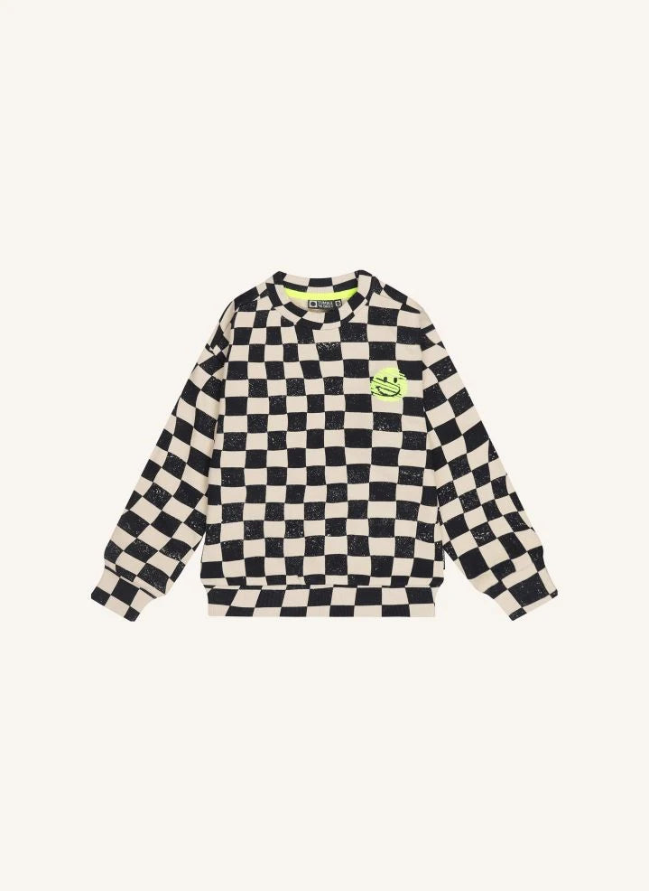 Tumble N'Dry - Sudadera de Algodón Orgánico Ripley a Cuadros | Azul Marino