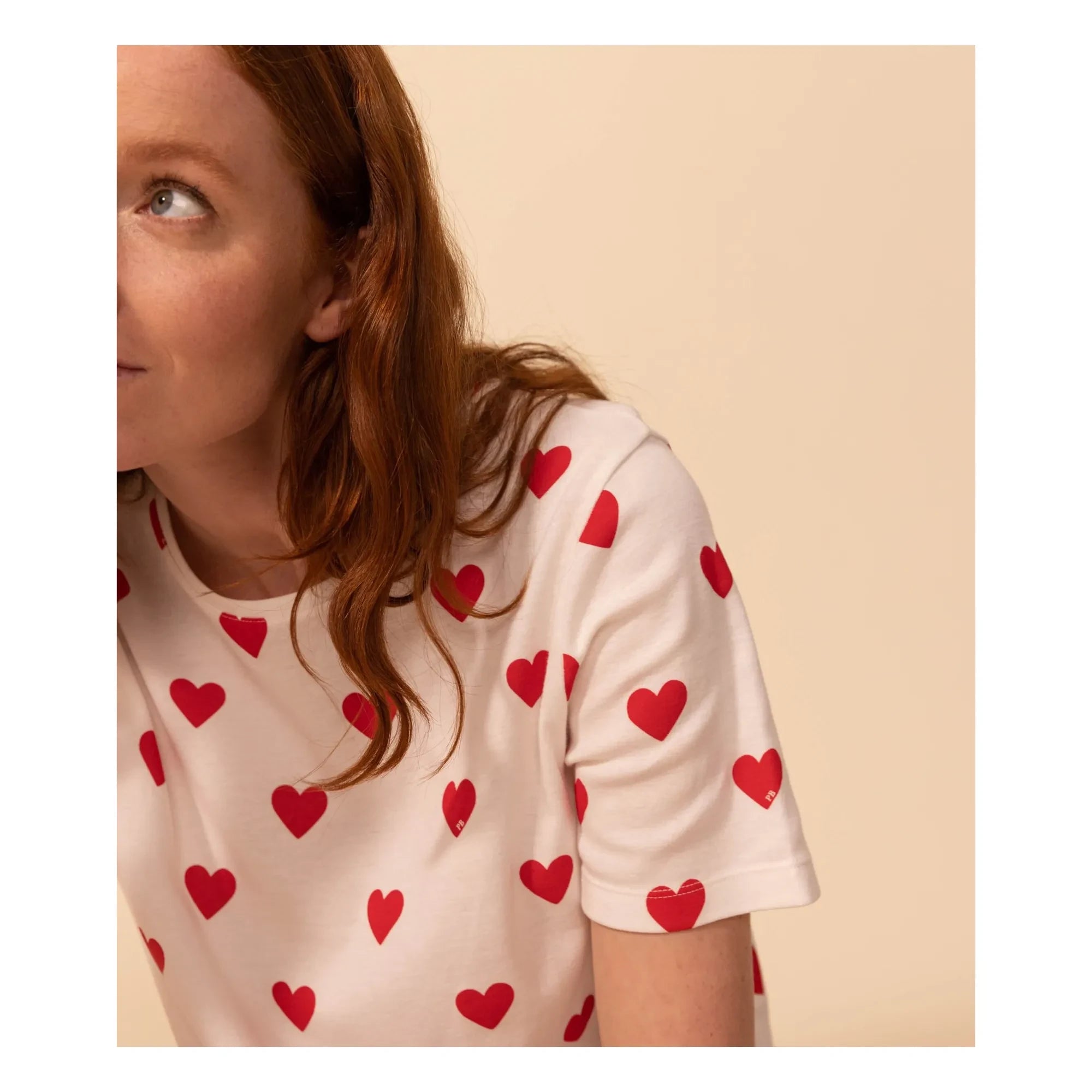 Petit Bateau - Shorts de pijama con corazones - Colección para mujer | Blanco