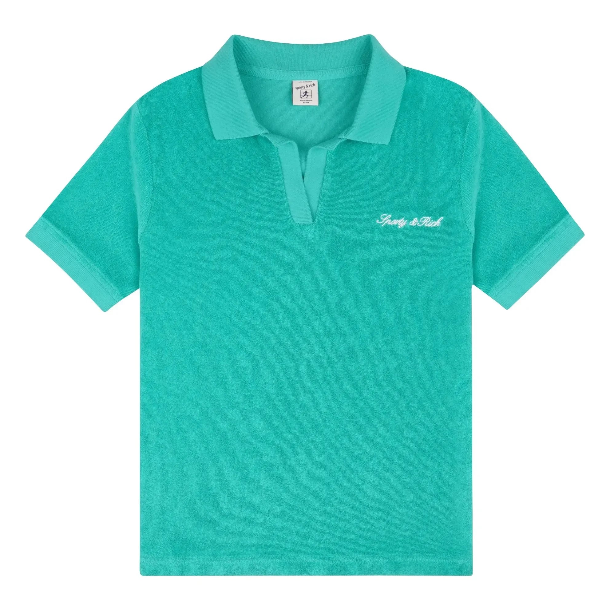 Sporty & Rich - Signature Logo Terry Polo | Turkuaz
