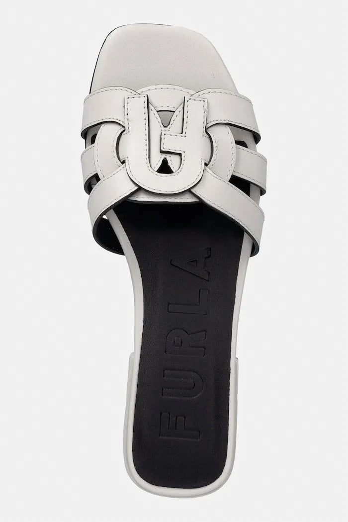 Chanclas de cuero Furla Summer para mujer