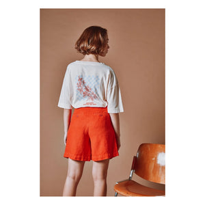 Emile et Ida - Camiseta de algodón orgánico Le Temps Des Fraises | Crema