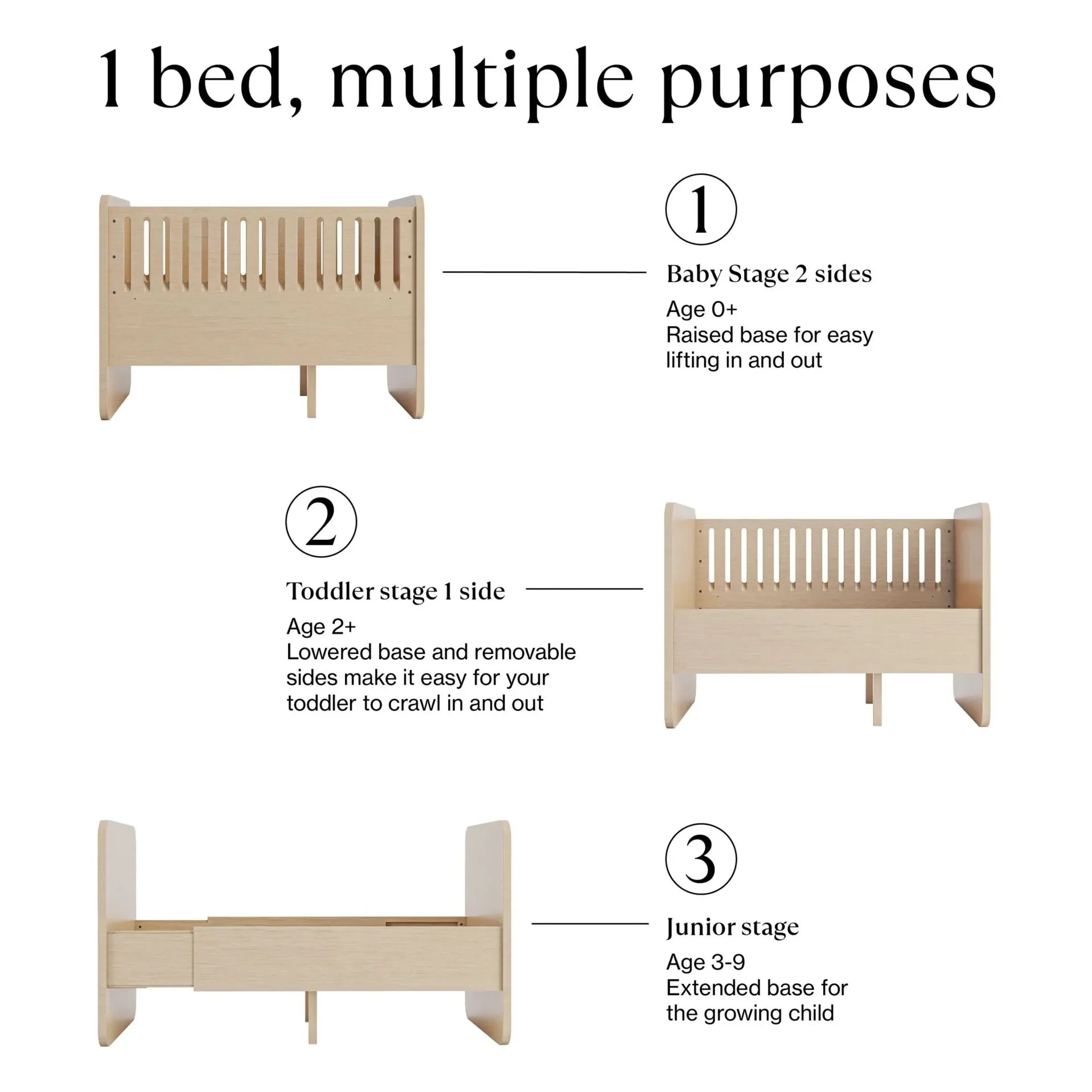Nofred - Cama convertible | Roble