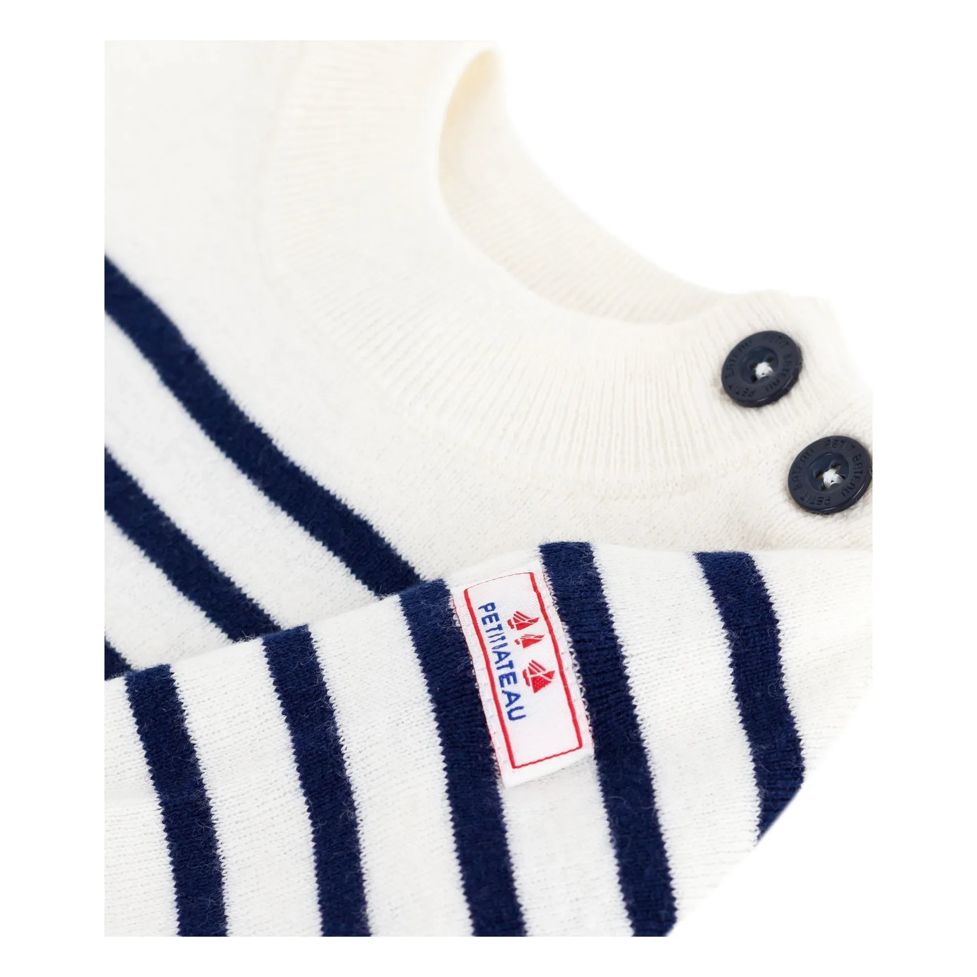 Petit Bateau - Jersey de lana con logo Marinero | Blanco