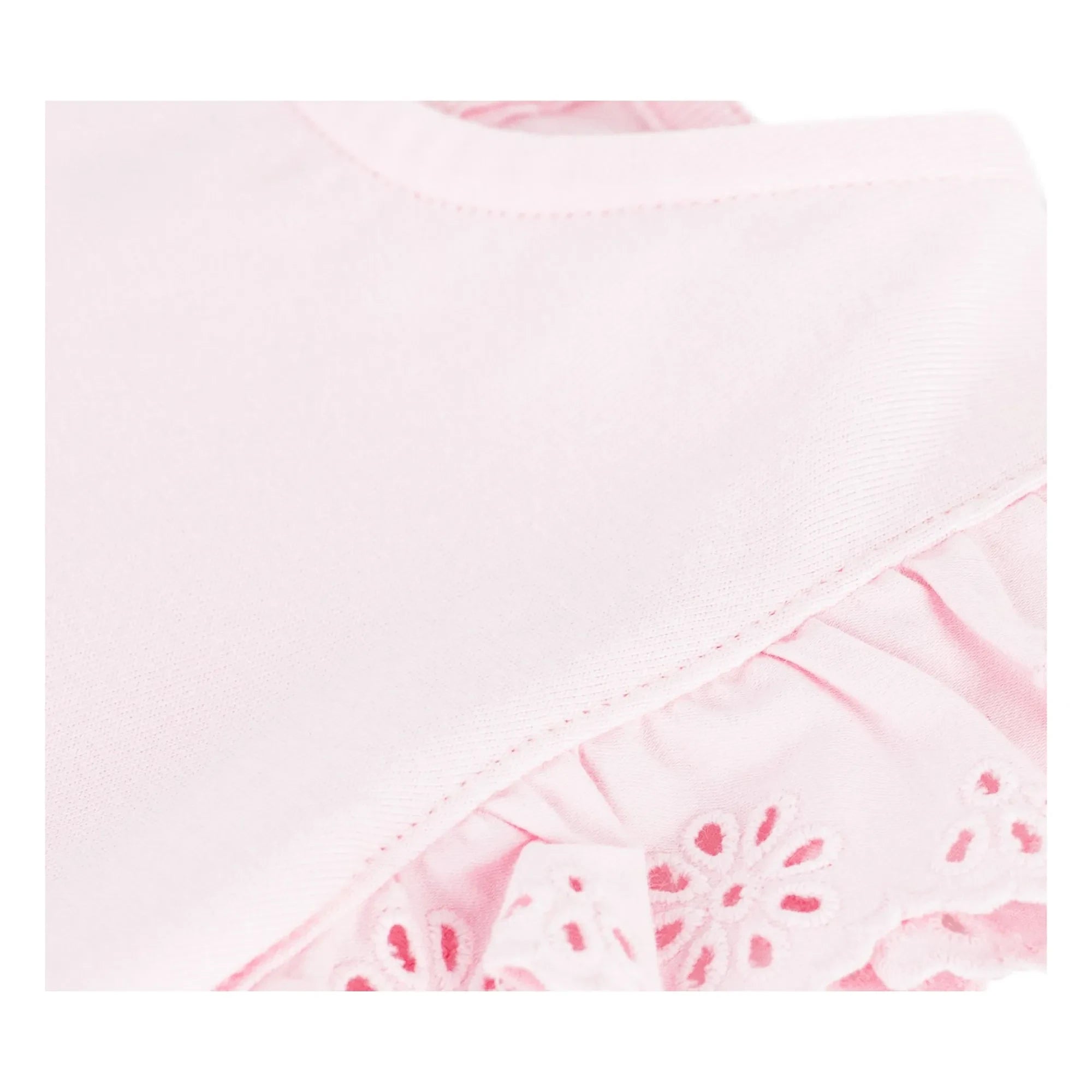 Petit Bateau - Camiseta con bordado inglés | Rosa