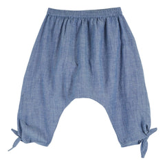 Emile et Ida - Pantalón sarouel de chambray azul