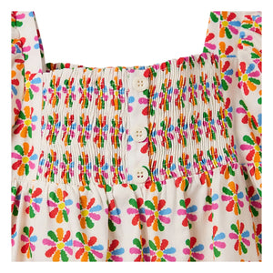 Fabula - Vestido midi con mangas globo Windmill | Blanco