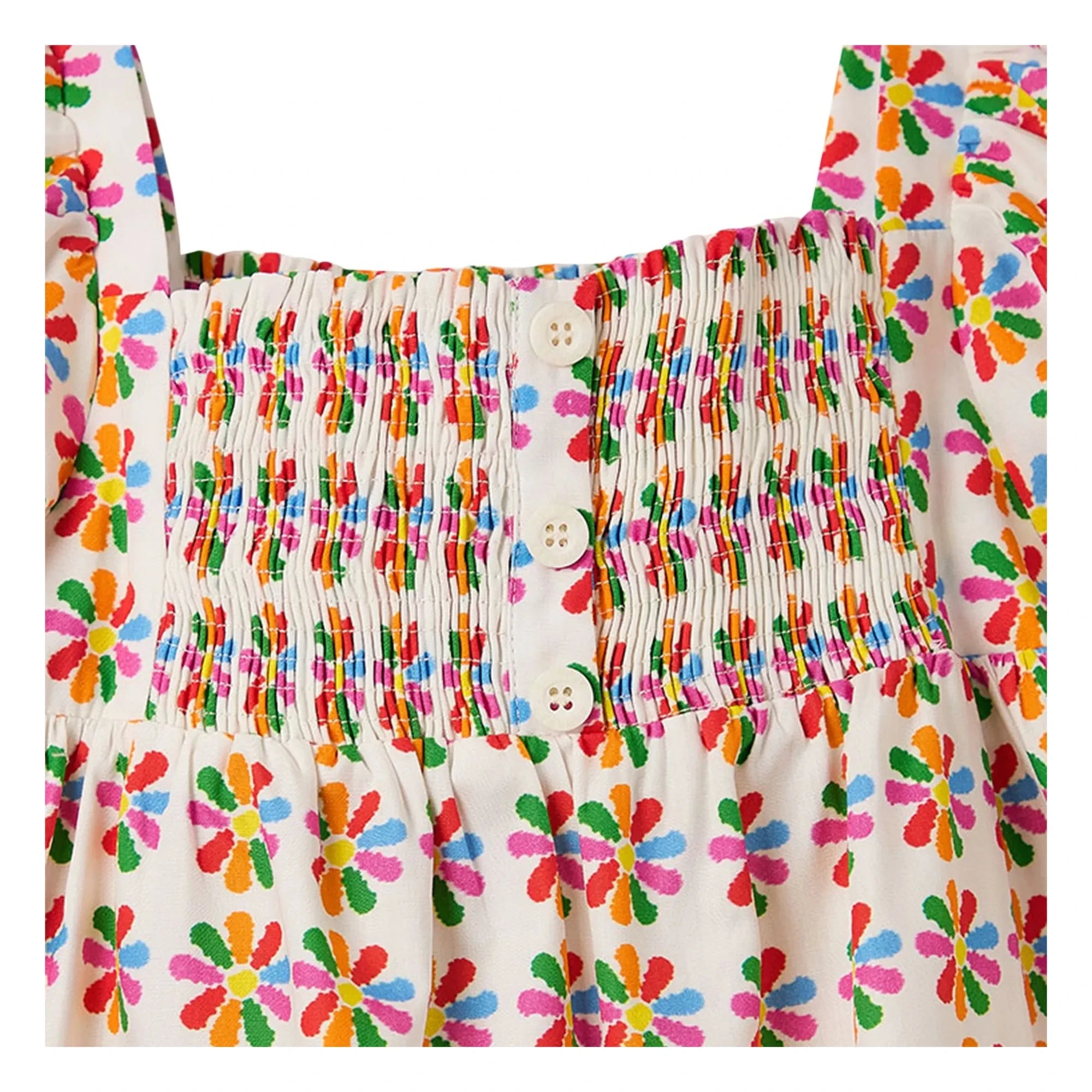 Fabula - Vestido midi con mangas globo Windmill | Blanco