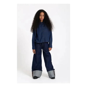 Finger in the nose - Camisa Vaquera Corta Crush | Denim crudo