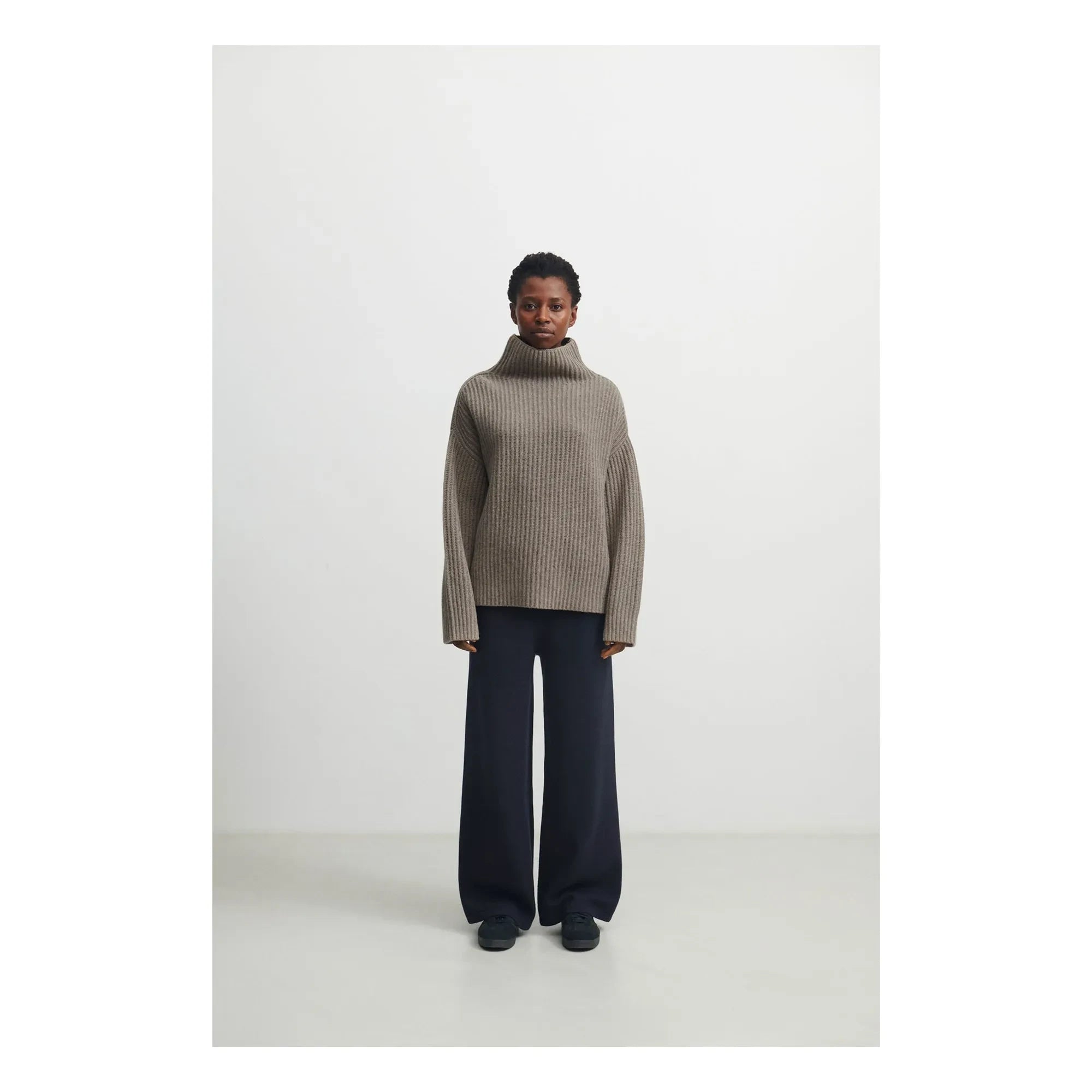 FUB - Jersey de Canalé de Mezcla de Lana - Colección de Mujer | Beige