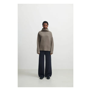 FUB - Jersey de Canalé de Mezcla de Lana - Colección de Mujer | Beige