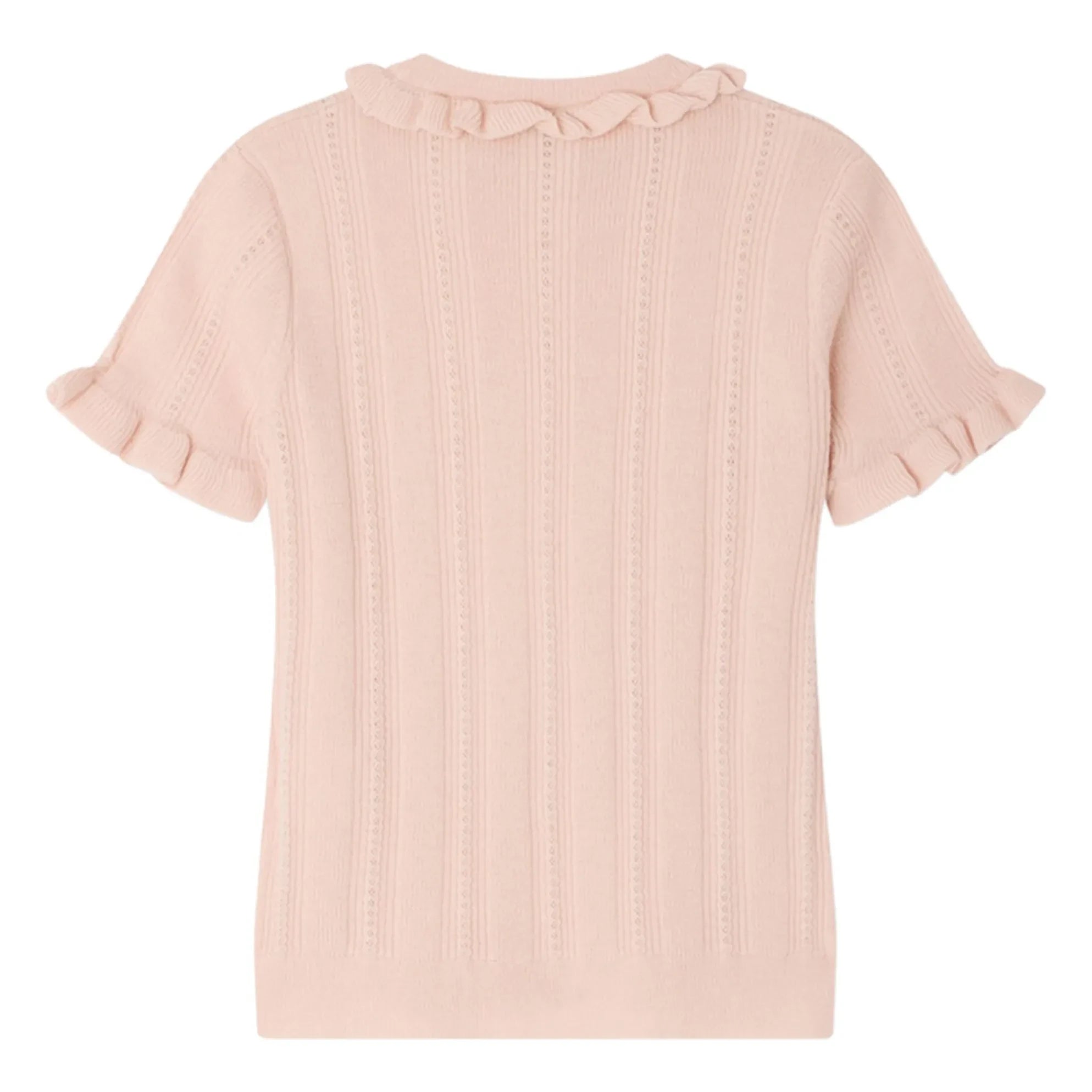 Bonpoint - Camiseta de punto fino de lana Lucie | Rosa empolvado