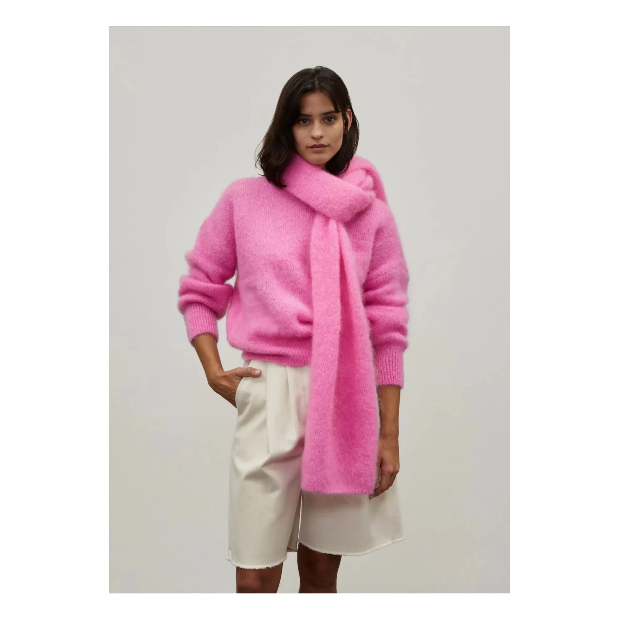 Surprise Paris - Bufanda Donna Super Kid Mohair | Rosa