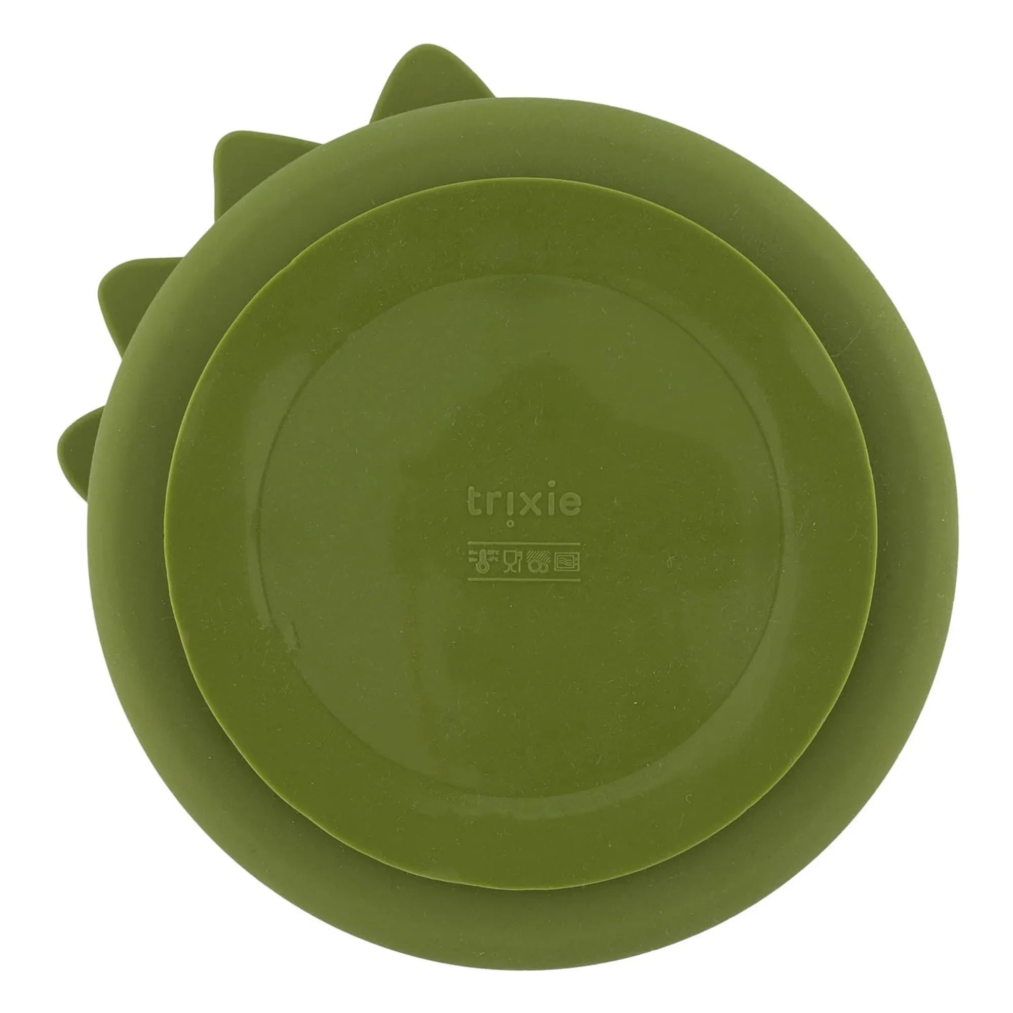 Trixie - Plato con ventosa y compartimentos Mr. Dino | Verde