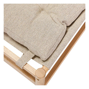 Hübsch - Sillón y reposapiés Heritage | Beige