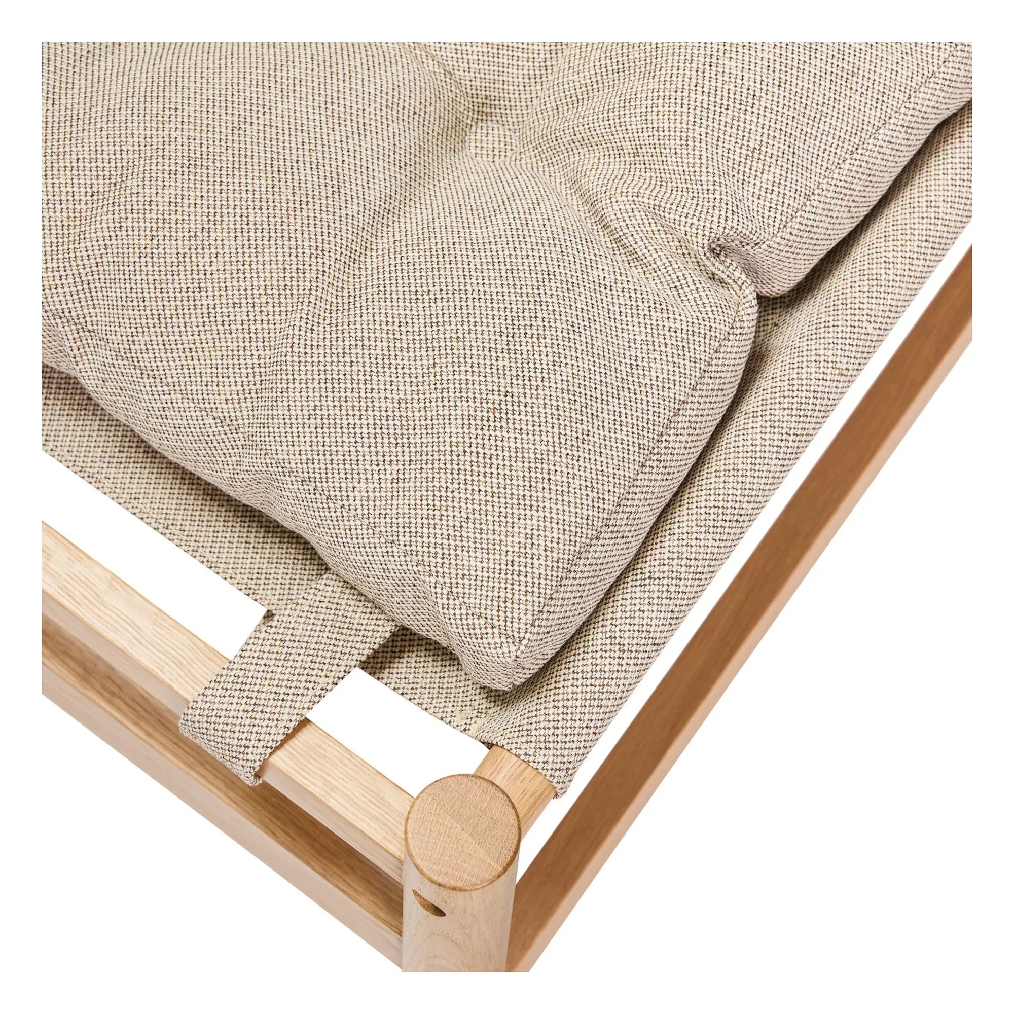 Hübsch - Sillón y reposapiés Heritage | Beige