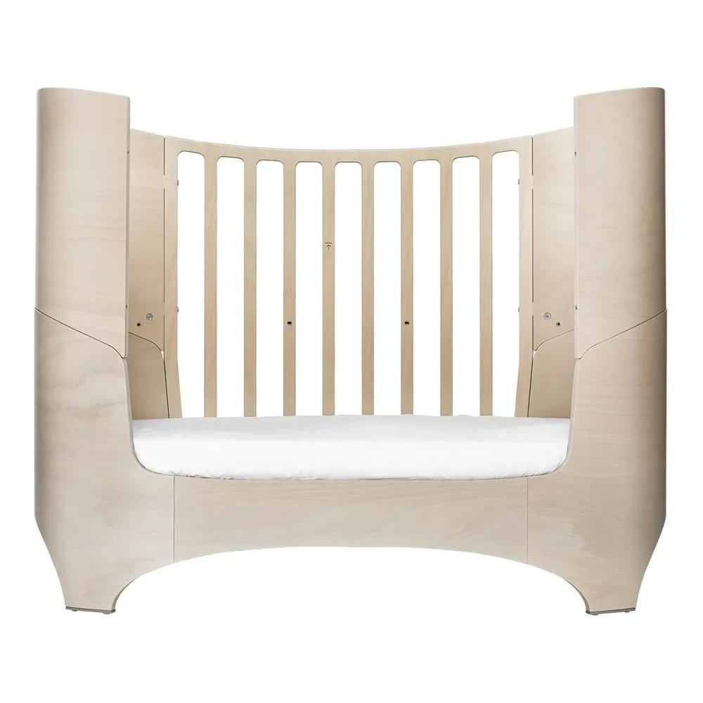 Leander - Cuna oval convertible con colchón Comfort+7, set completo | Caliza beis