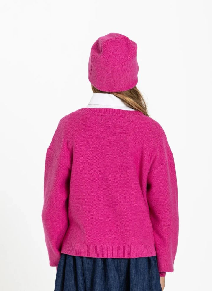 Smallable Kid - Shelly "Keep On Moving" Suéter de Lana | Fucsia