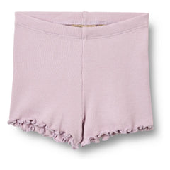 Wheat - Shorts de bebé de algodón orgánico acanalado | Lavanda
