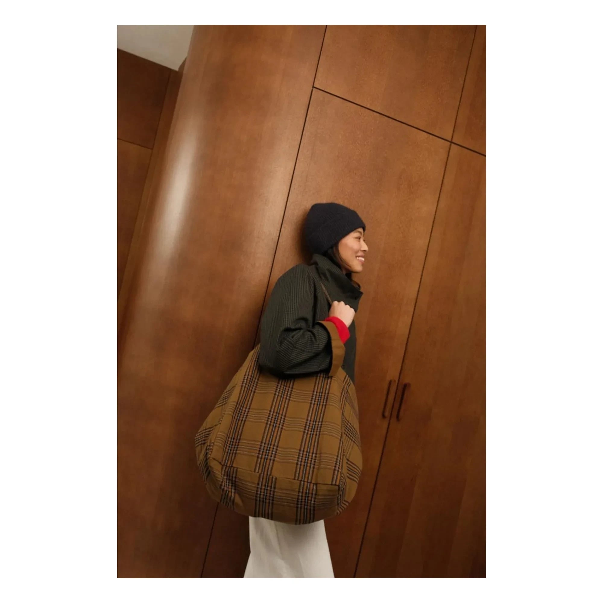 Rose in April - Bolso tote Elisa Tartán | Marrón