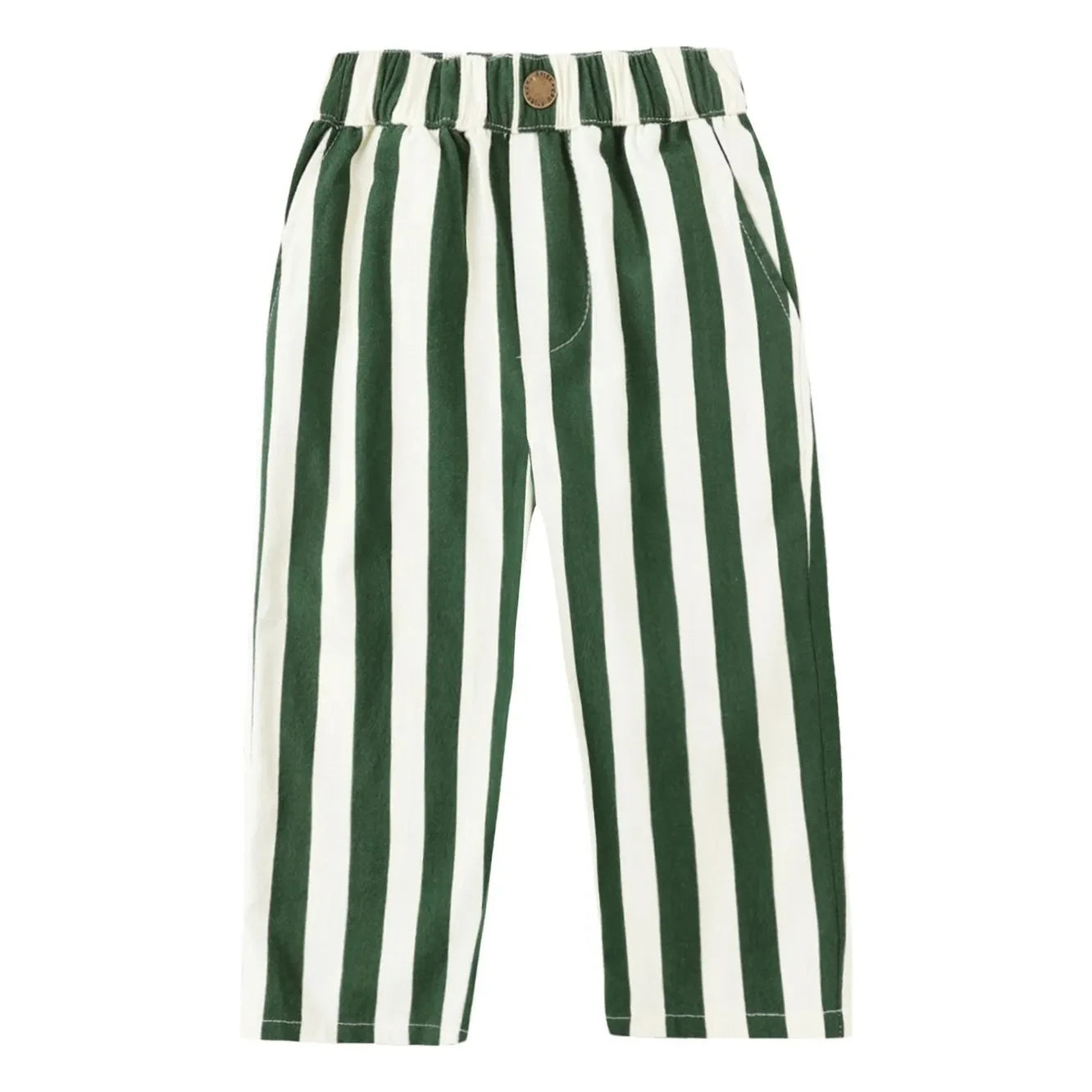 Rylee + Cru - Pantalones Anchos a Rayas | Verde