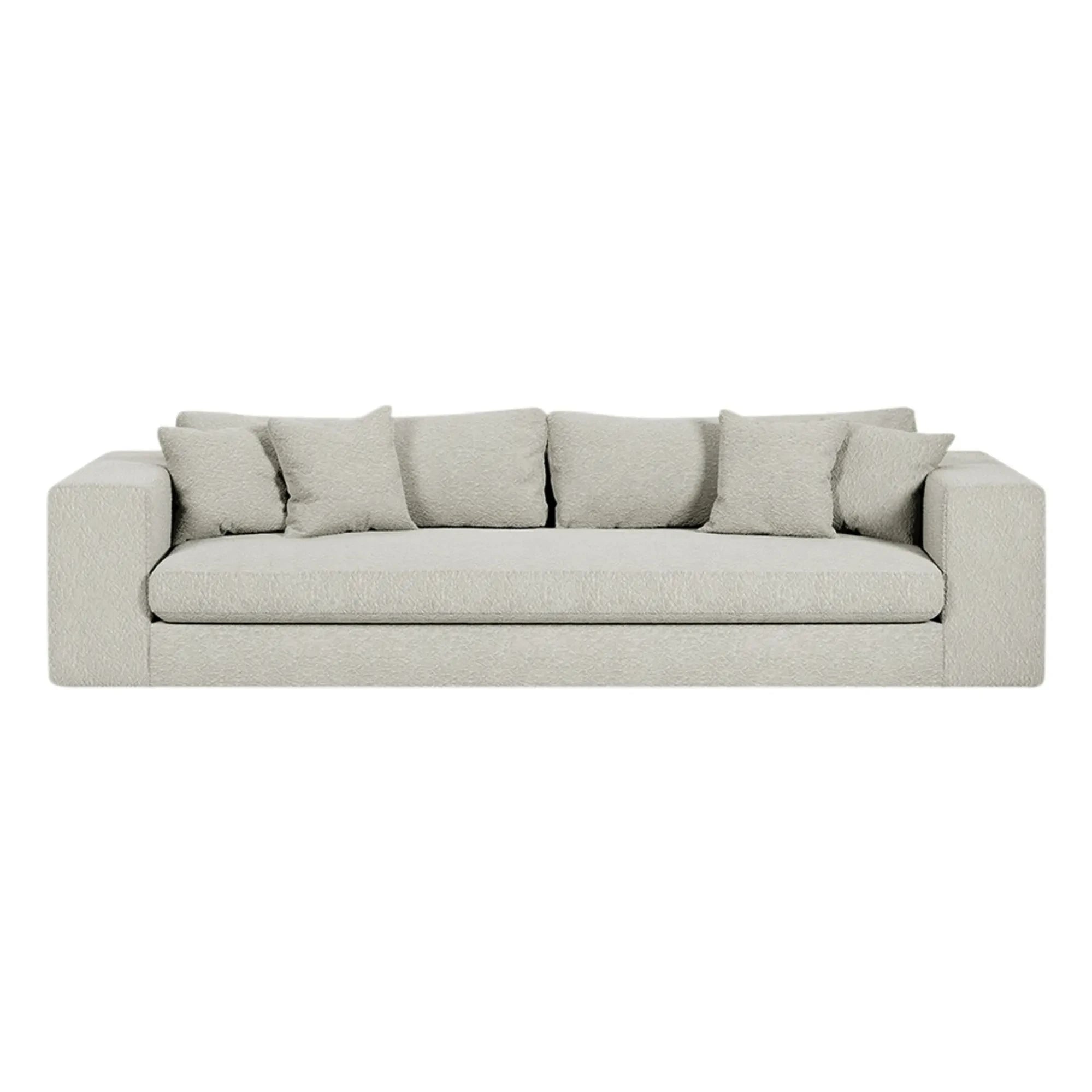 Sofá bouclette Panac Edition - Bellechasse de 4 plazas - 275 cm | Blanco roto