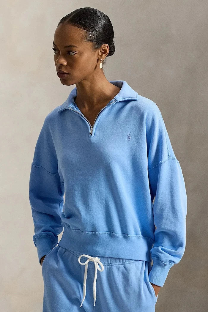 Sudadera con cremallera de algodón para mujer Polo Ralph Lauren