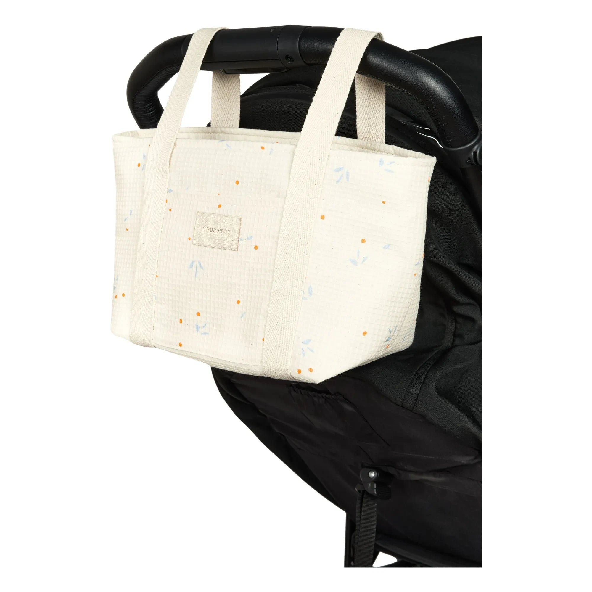Nobodinoz - Organizador de cochecito Opera Orange Cherries | Beige