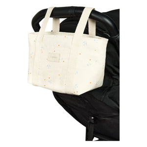 Nobodinoz - Organizador de cochecito Opera Orange Cherries | Beige