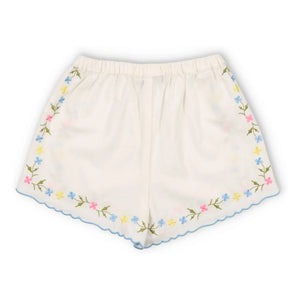 the new society - Hermione Shorts con flores | Blanco