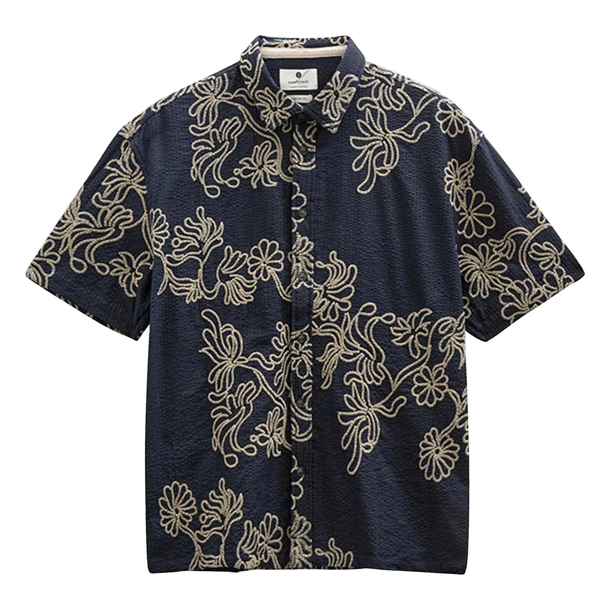 Anerkjendt - Camisa Akotto Emb | Azul oscuro