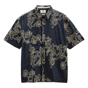 Anerkjendt - Camisa Akotto Emb | Azul oscuro