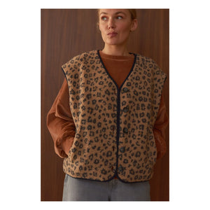 Marlot Paris - Neo Leopar Kolsuz Ceket - Kadın Koleksiyonu | Camel