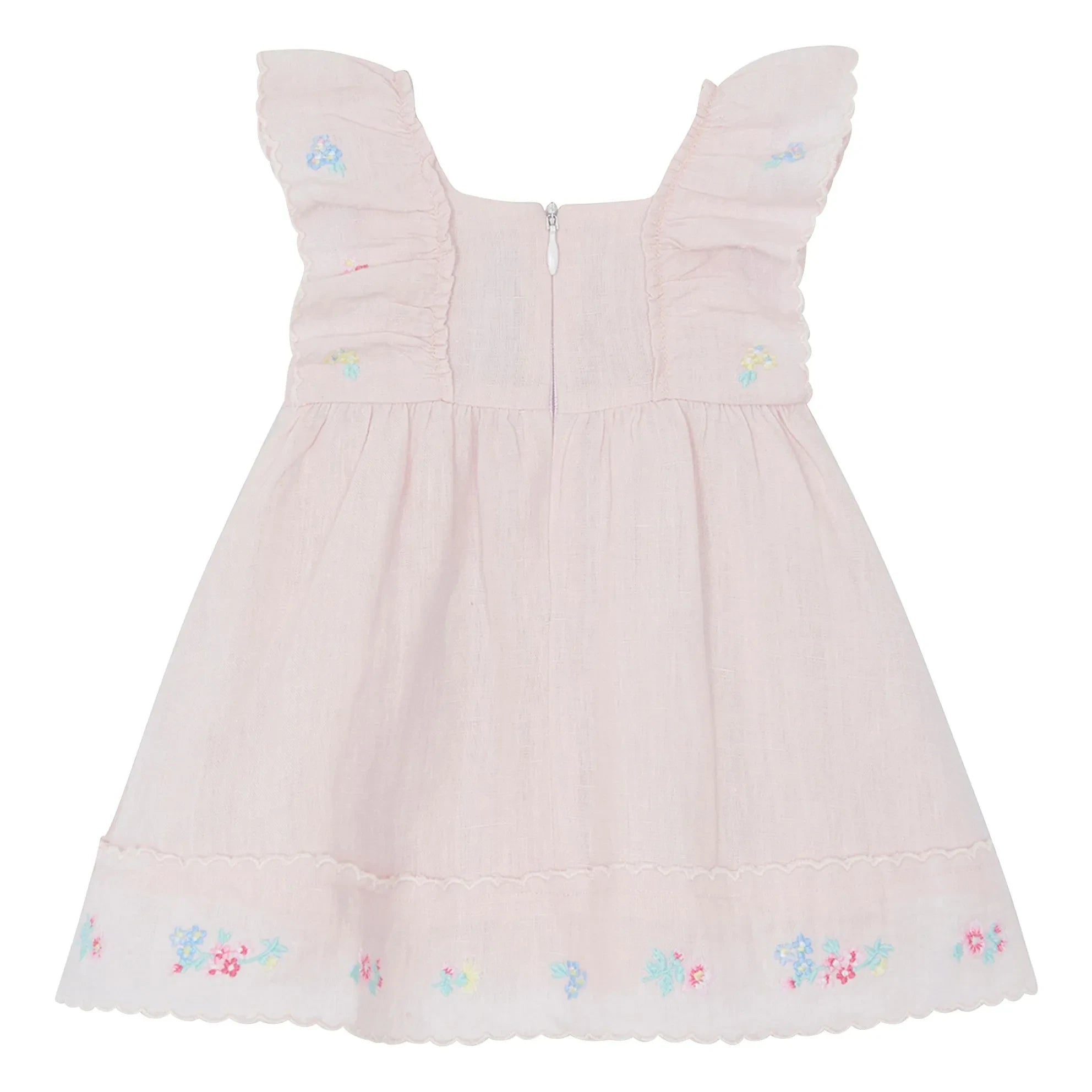 Tartine et Chocolat - Vestido Festón Bordado | Rosa Pálido