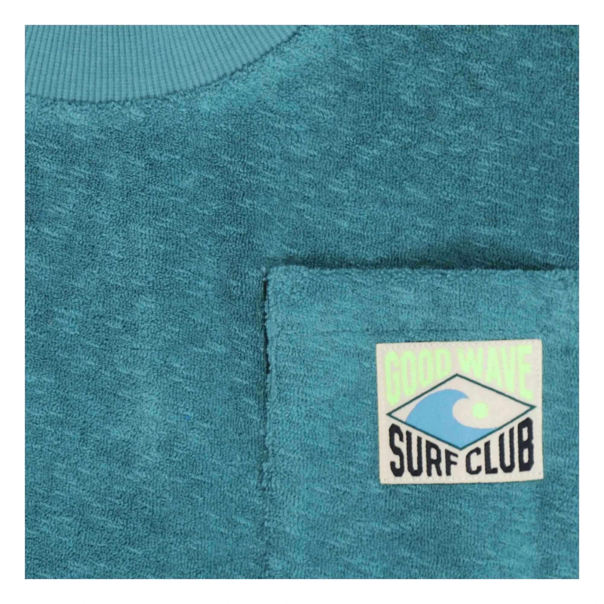 Tumble N'Dry - Camiseta Toalla de Algodón Orgánico Oversize Morea | Azul Pavo Real