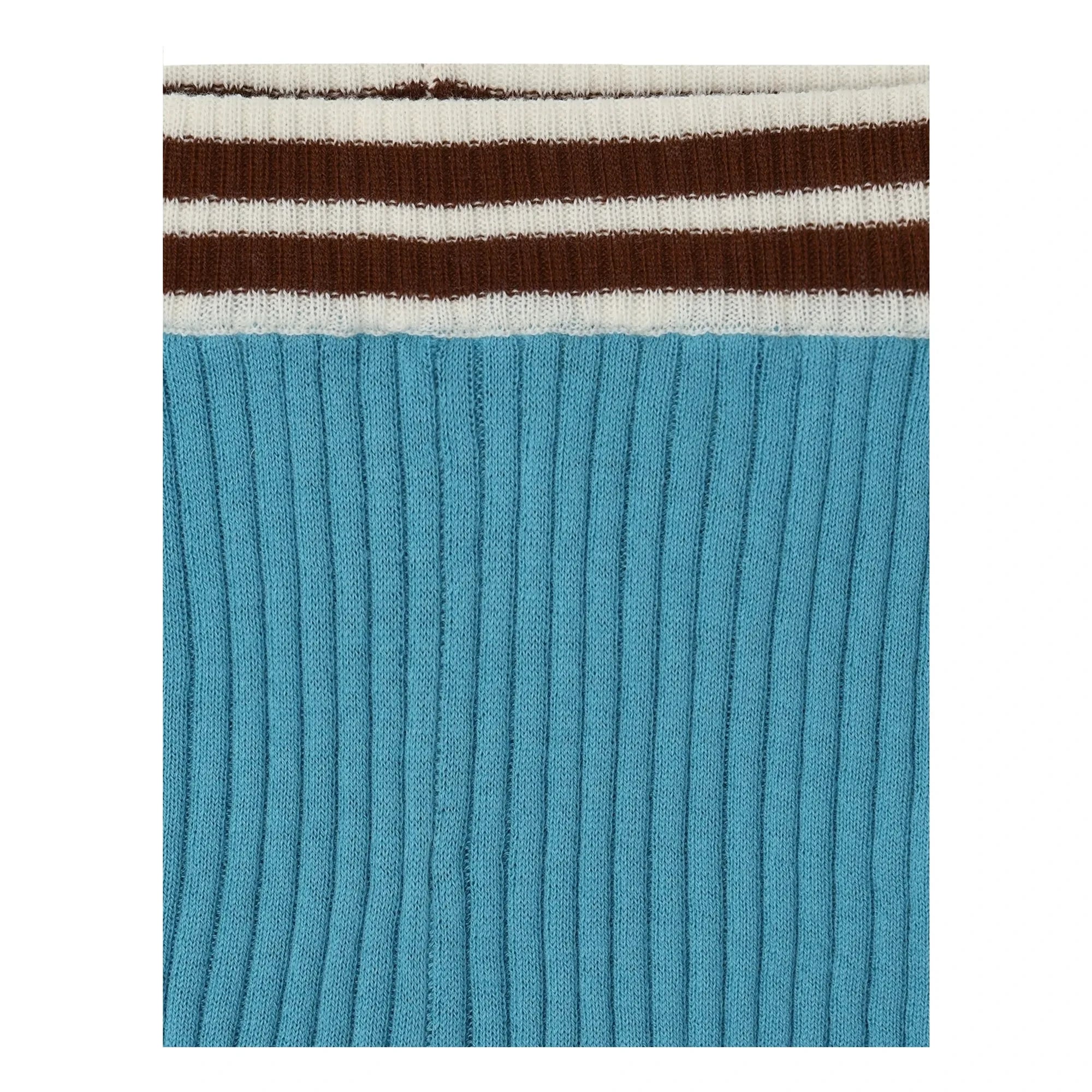 Pantalón corto acanalado de punto de algodón orgánico | Azul cerúleo