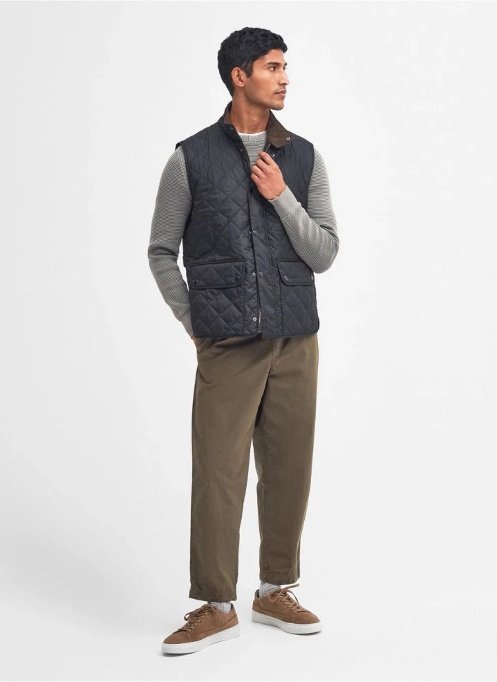 Barbour - Yeni Lowerdale Kapitone Kolsuz Ceket | Lacivert