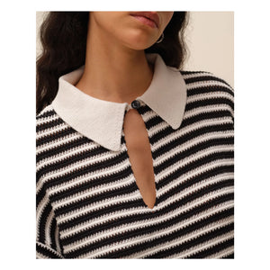 Nitah - Jersey de rayas George | Negro