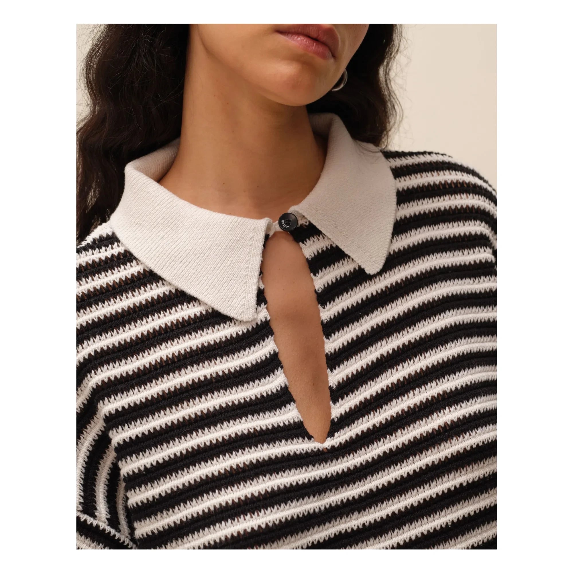 Nitah - Jersey de rayas George | Negro