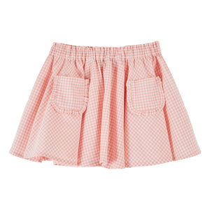 Emile et Ida - Falda de cuadros vichy de algodón orgánico | Rosa